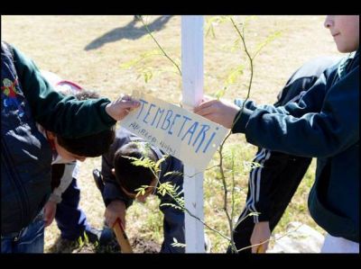 Alumnos plantaron especies nativas en un sector de la Costanera