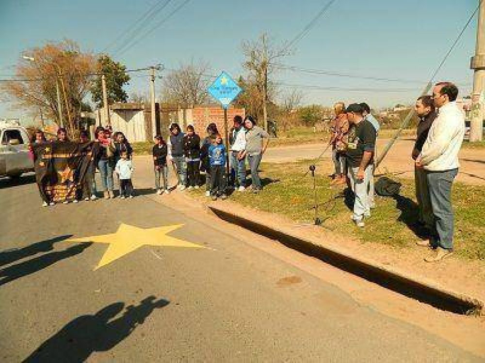 Pintan nueva estrella amarilla en la ciudad