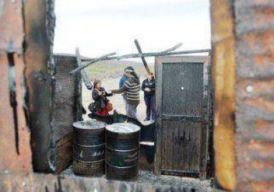 Protesta mapuche tras incendios en Loma La Lata 