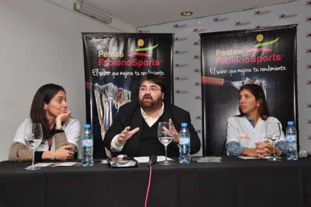 Presentaron la l�nea de pastas Fabiano Sports