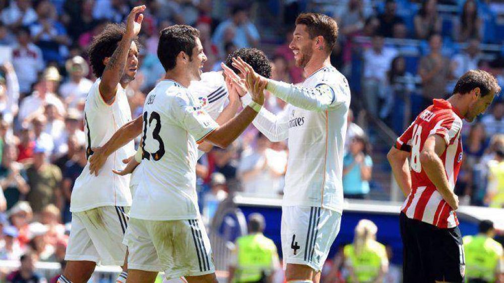 Real Madrid venci� al Athletic Bilbao y lleg� a la punta