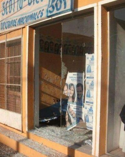 Denuncian ataque a local de La Jauretche en Unquillo