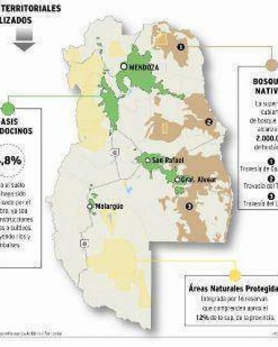 El oasis productivo de Mendoza creci� a 4,8% del territorio