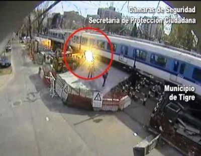 Las c�maras de Tigre detectaron el descarrilamiento de un tren del Mitre 
