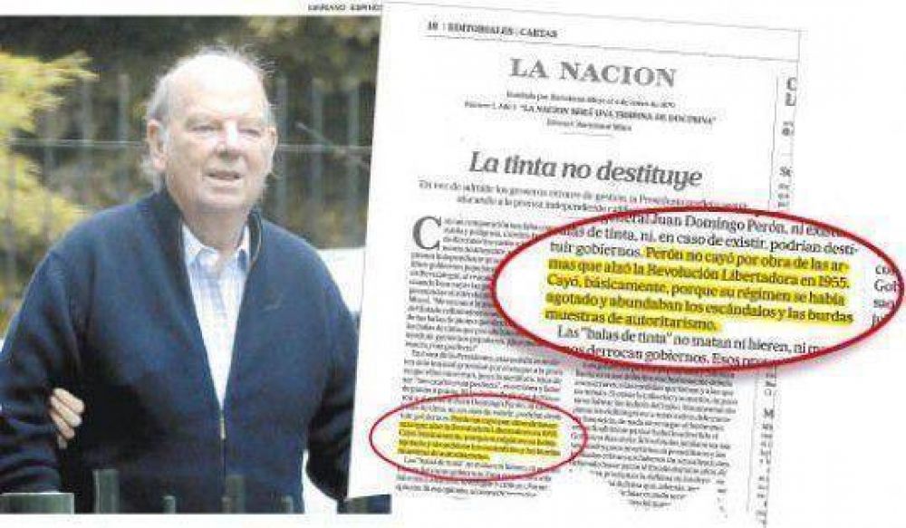 El diario La Nacin reivindic el golpe del '55 y la proscripcin al peronismo