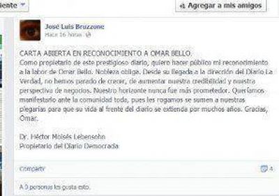 El Facebook de Jos� Luis Bruzzone, uno de los �cerebros� de la campa�a de Traverso