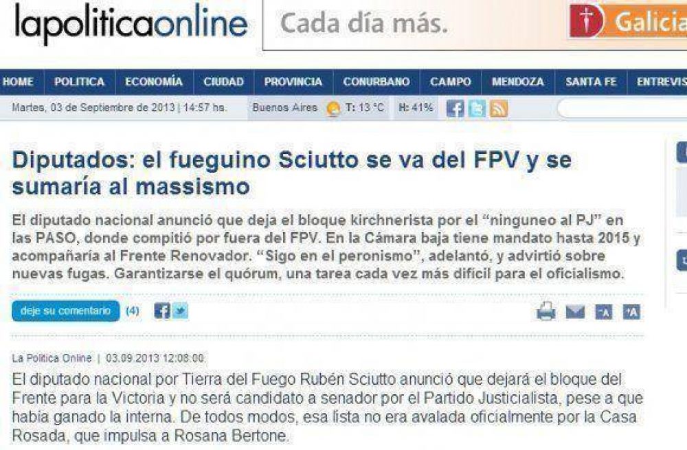 Los medios nacionales ya hablan de la salida de Sciutto