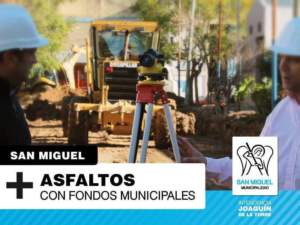 Financiados �ntegramente con fondos municipales, San Miguel contin�a inaugurando asfaltos