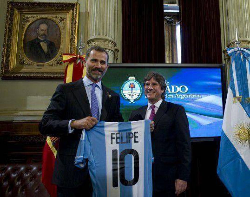 Boudou recibi� al Pr�ncipe Felipe de Espa�a