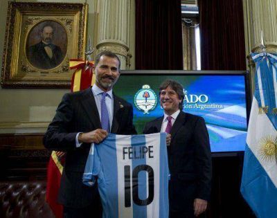 Boudou recibi� al Pr�ncipe Felipe de Espa�a