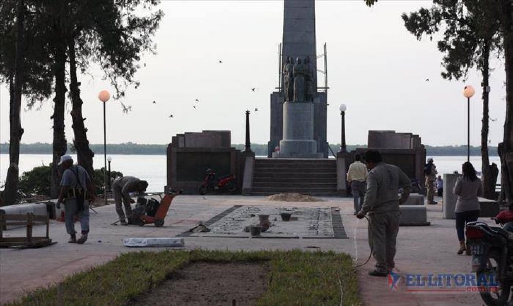 Parque Mitre: apuran tareas para concluir hoy con las obras