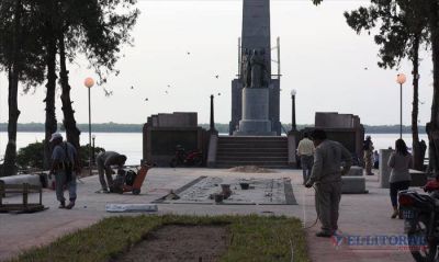 Parque Mitre: apuran tareas para concluir hoy con las obras