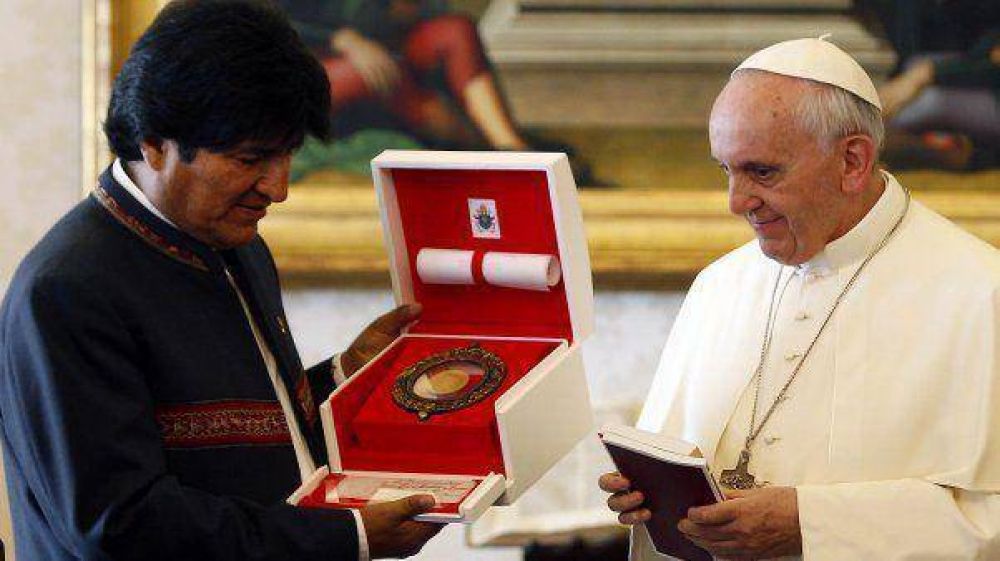 El papa Francisco recibi� a Evo Morales en el Vaticano
