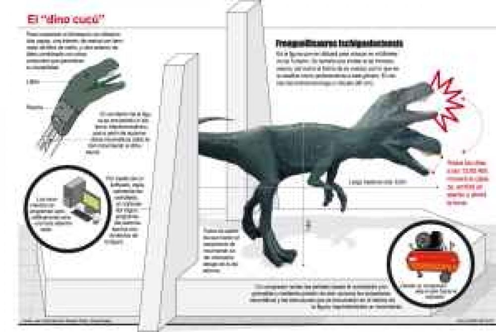 El dinosaurio que cobrar� vida todos los mediod�as