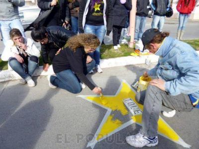 Reprograman pintada de estrellas amarillas