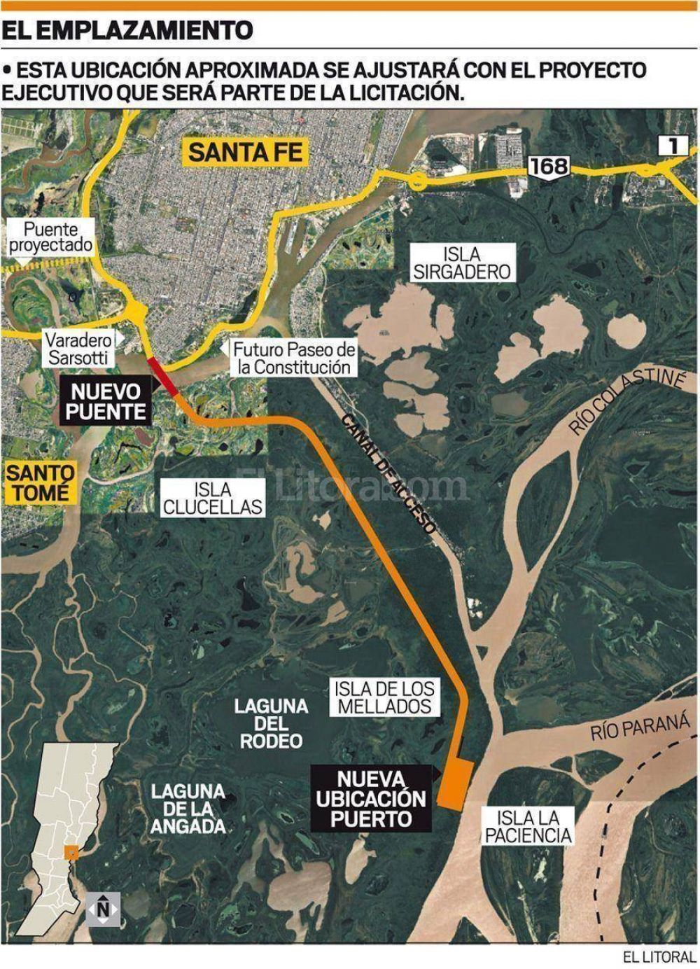 Actualizan el presupuesto para el puente hacia el nuevo puerto