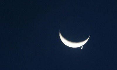 En el cielo mendocino se pudo observar como la Luna oculta a Venus