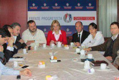Reunión de referentes del Frente Progresista Cívico y Social de Mar del Plata