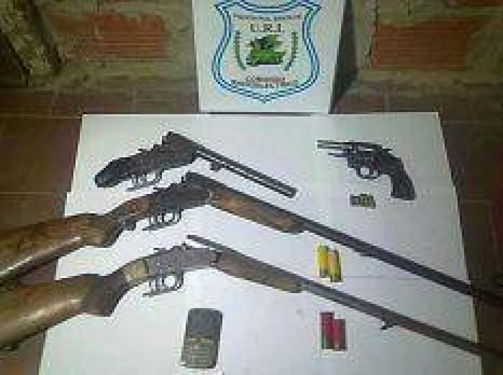 Once detenidos y seis armas secuestradas en Santa Rita II