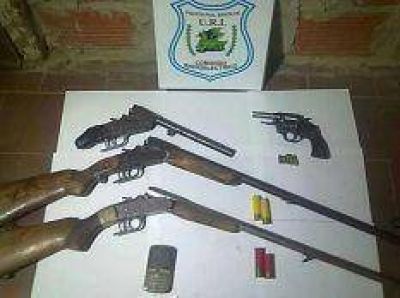 Once detenidos y seis armas secuestradas en Santa Rita II