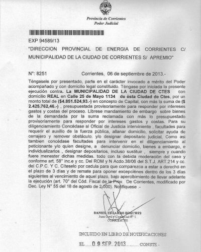 Nuevo embargo de $7 millones al Municipio por deudas la con DPEC