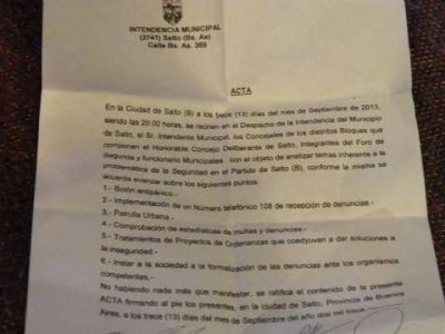 Positiva reuni�n entre el Intendente y los concejales por el tema seguridad