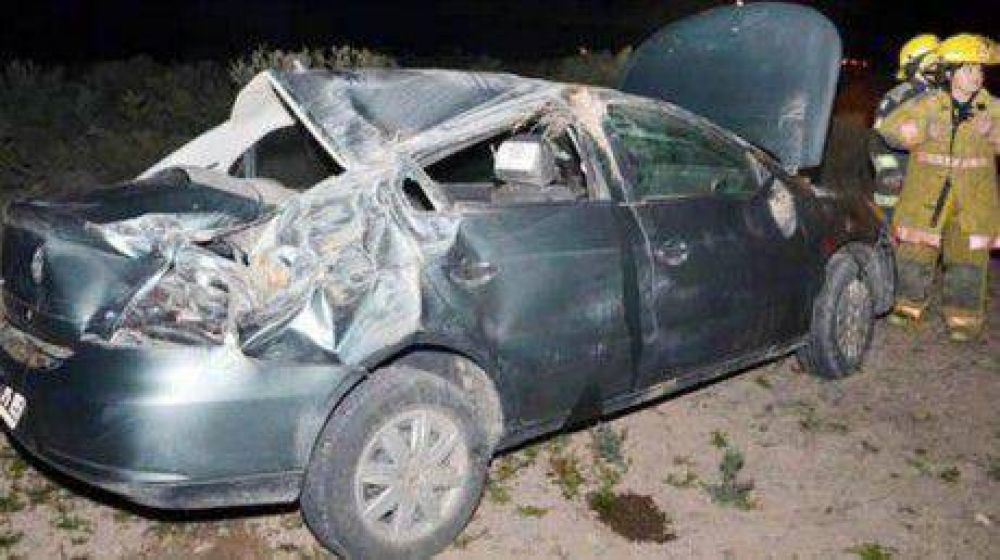 Vuelco en Dolavon: Destruy� el auto, pero sali� ileso