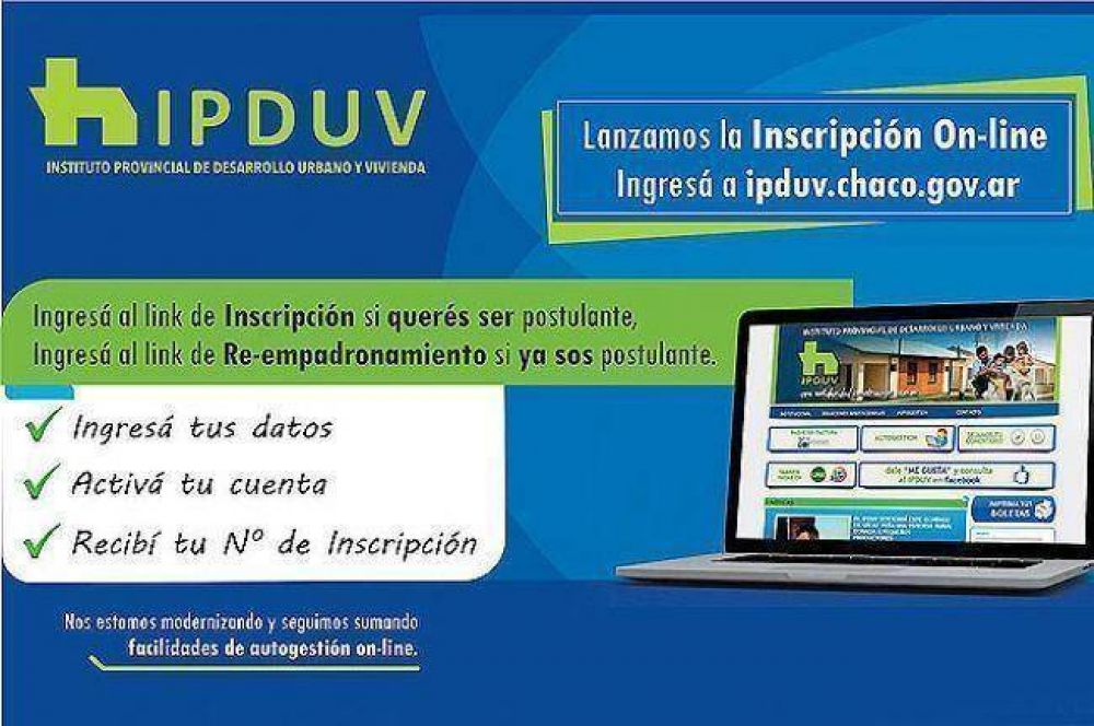 El IPDUV invita a interesados utilizar la modalidad de inscripci�n v�a Internet