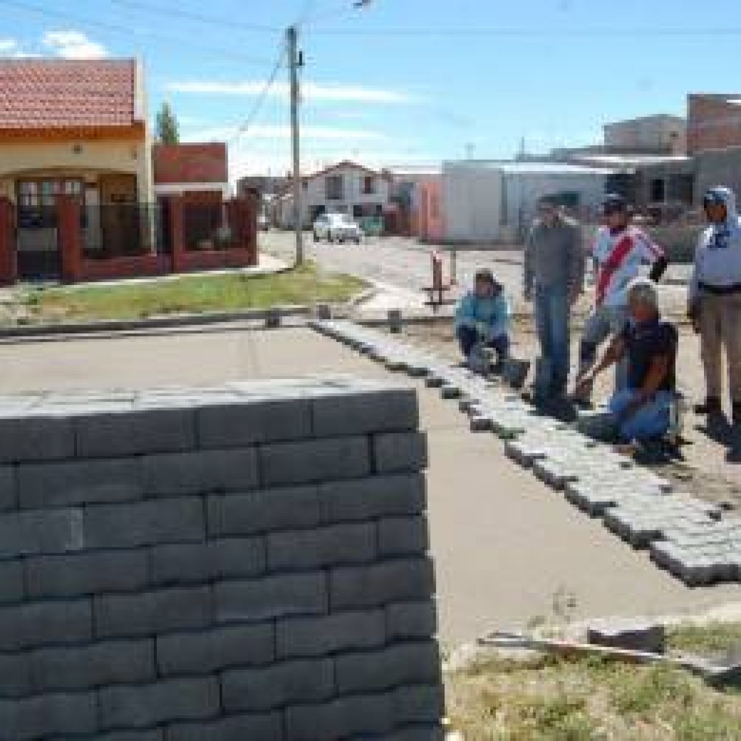 El Gobierno del Chubut avanza con las obras de adoquinamiento en Telsen