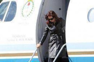 La Presidenta regres� de Santa Cruz
