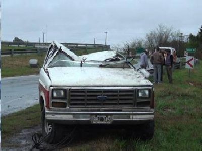 Espectacular vuelco de una camioneta en ruta 5 y 46