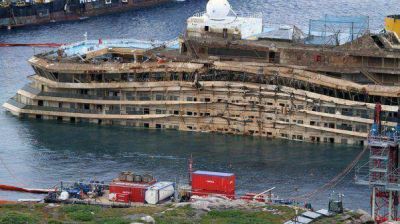 As� qued� el Costa Concordia luego de ser reflotado