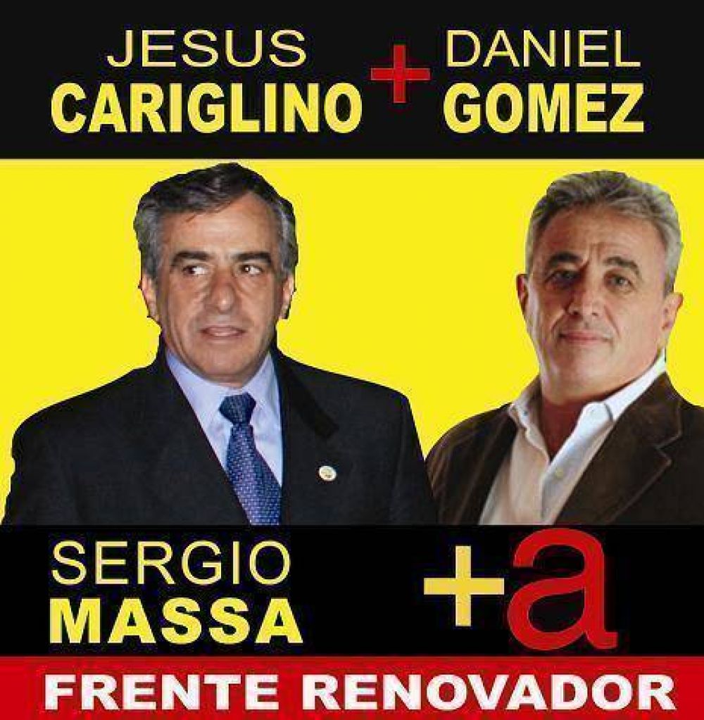 DANIEL G�MEZ, DE LA MANO DE CARIGLINO, APOYA AL FRENTE RENOVADOR