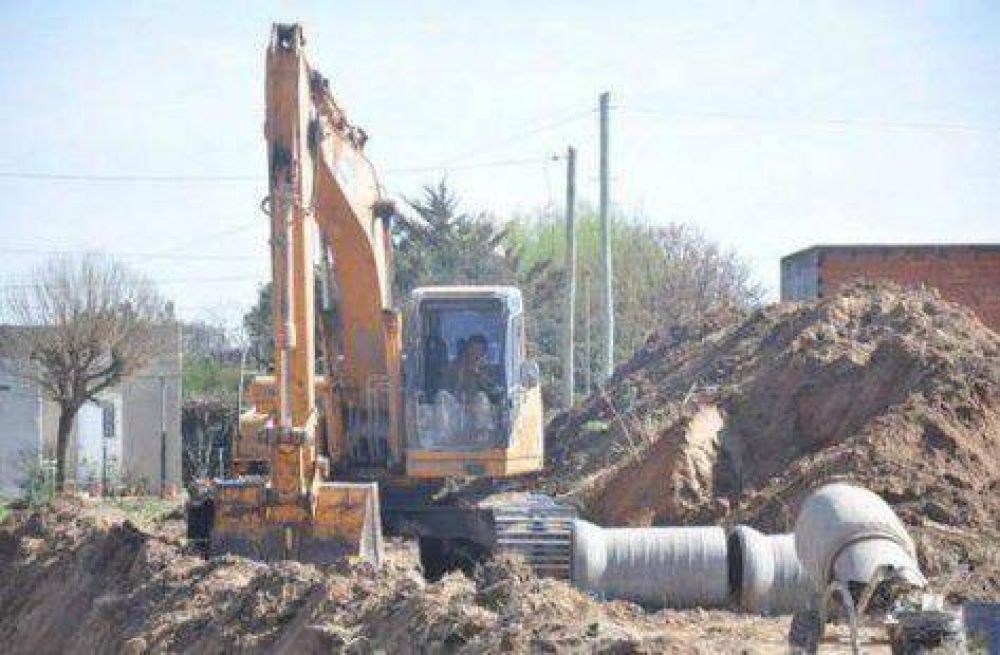 Obras h�dricas en en Ricardo Rojas y avenida Alvear