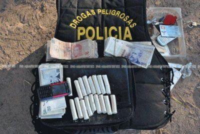 Detenido con 17 tizas de coca�na y m�s de $20.000