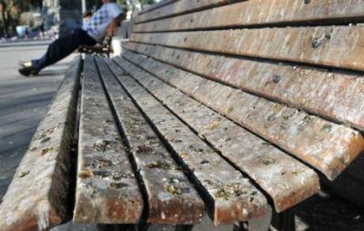 Cazar�n palomas en los techos de la peatonal