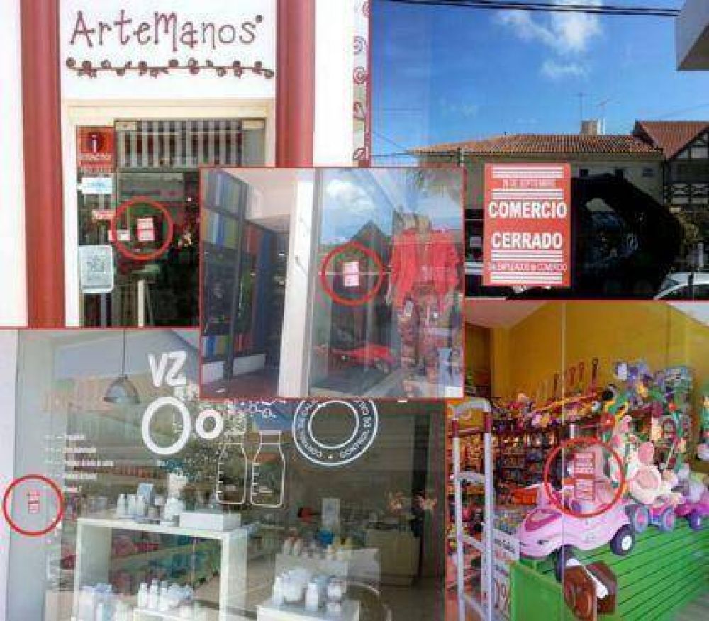La UCIP denunci� pegatina intimidatoria en varios comercios marplatenses