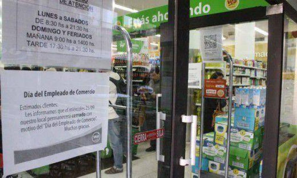 Los shoppings tampoco abren hoy