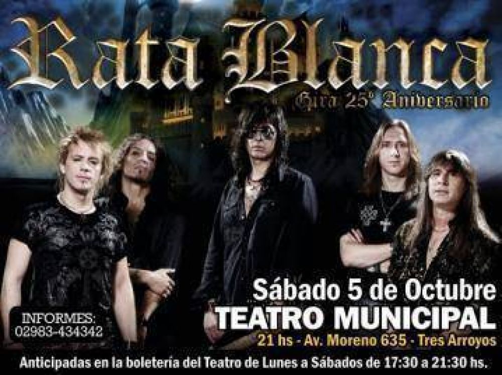 "Rata Blanca" llega a la ciudad el s�bado 5 de octubre