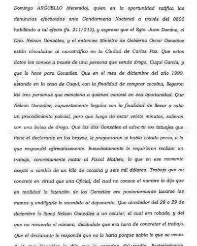 Grave denuncia involucra a Oscar Gonz�lez en supuesto plan para asesinar a un fiscal
