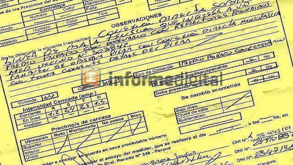 Estas son las actas que prueban que la fiesta Garden rob� energ�a	 