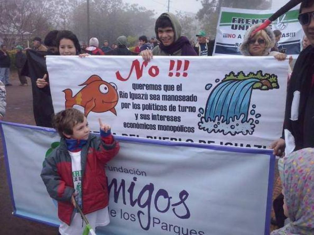 La marcha contra las represas, m�s cerca de Posadas