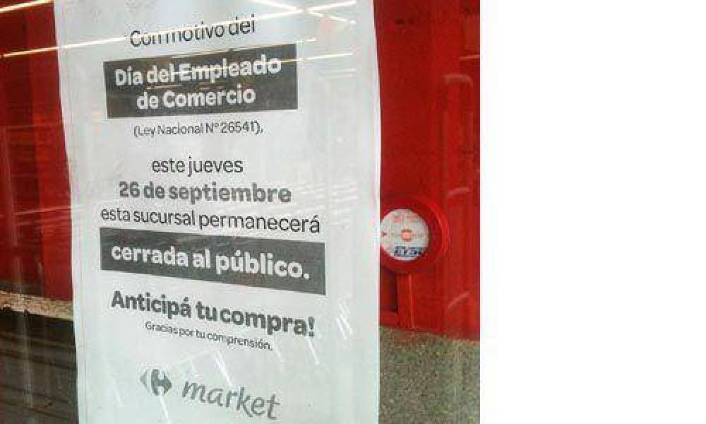 Cierran todos los shoppings en el d�a del empleado de comercio