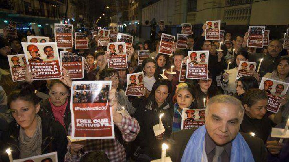 Realizaron una marcha para pedir la liberaci�n de los activistas 