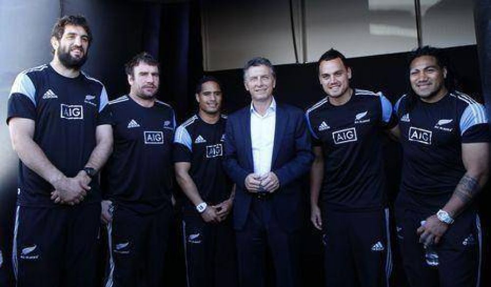 Macri participó en evento con los All Blacks