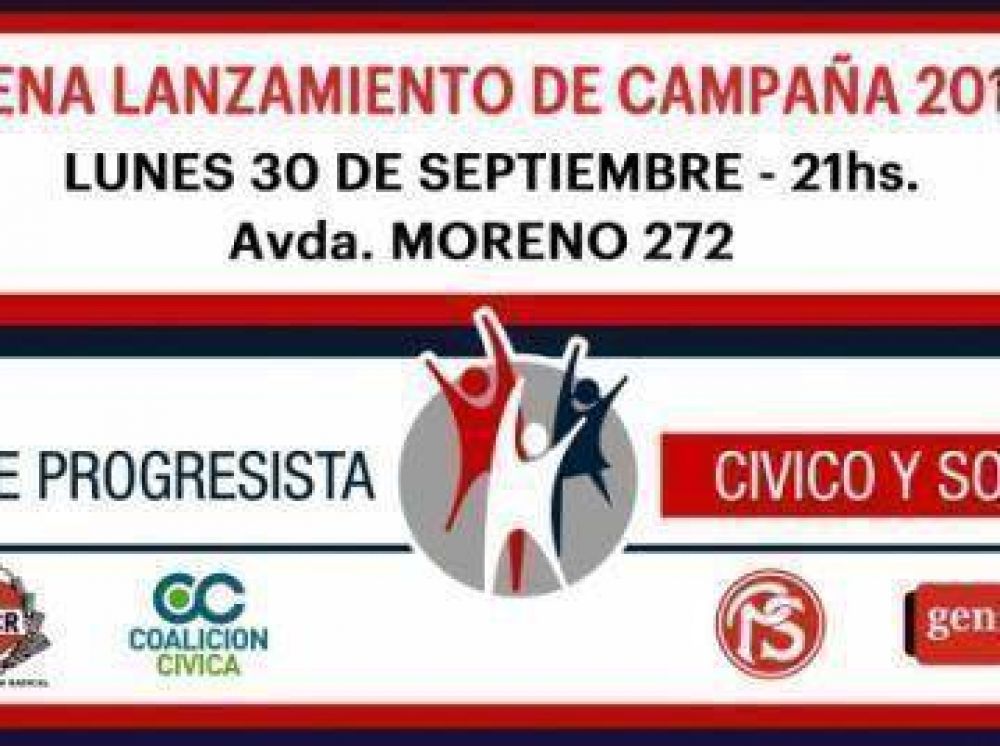 Cena lanzamiento de campa�a del Frente Progresista