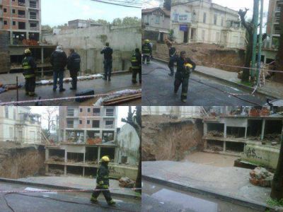 Casi una tragedia: Cedi� una mega-obra en Bernal Centro y hay preocupaci�n vecinal y de funcionarios 