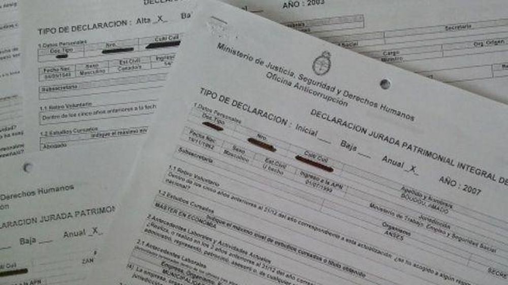 Publicaron las declaraciones juradas de Guastavino, Re y Cremer de Busti