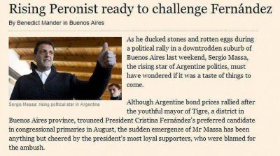 Para el Financial Times, Sergio Massa es la "estrella emergente de la pol�tica argentina"