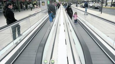 Las cintas transportadoras son la sorpresa de Retiro